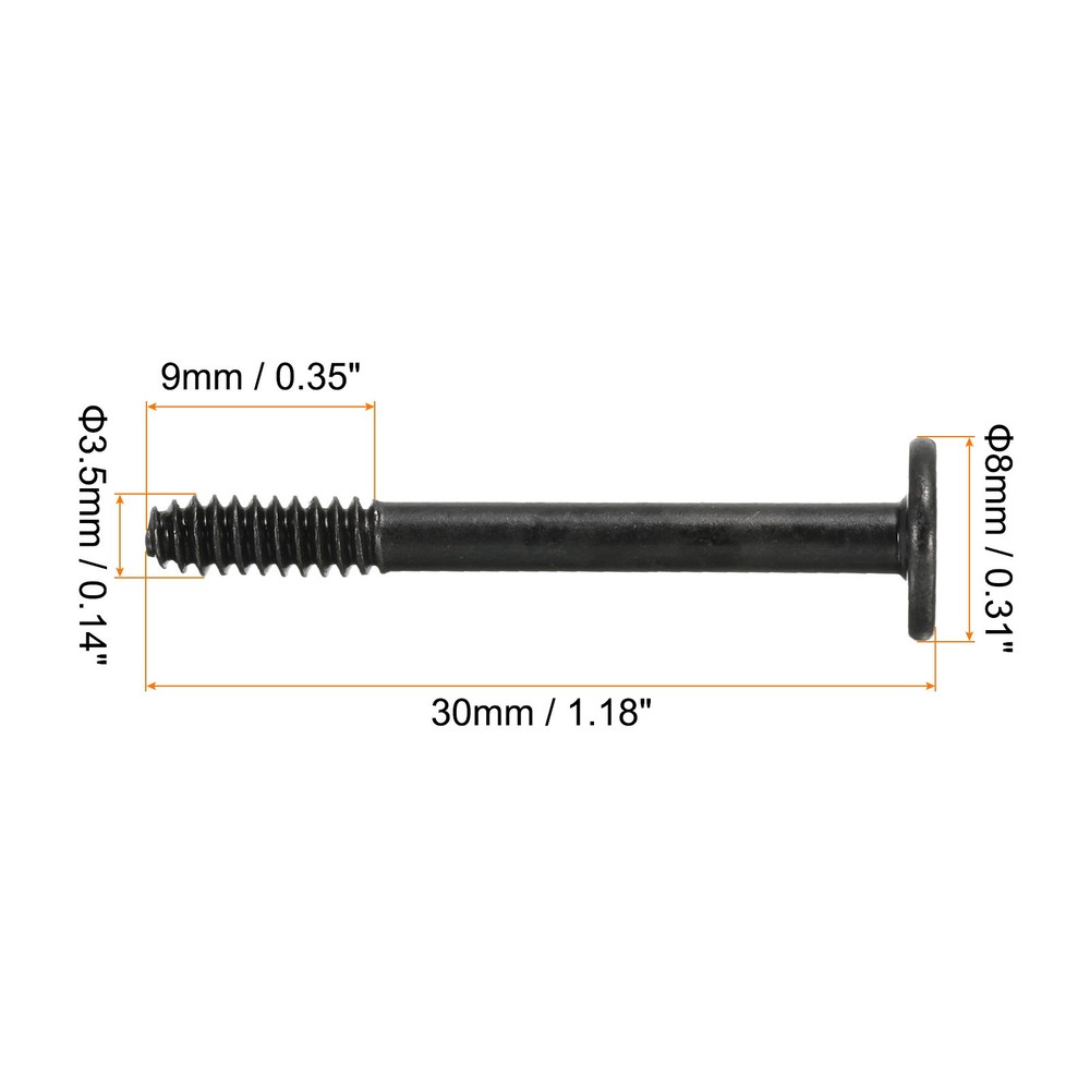30PCS Computer Case Fan Screws 1.18"L PC Reducing Vibration Screws Flat