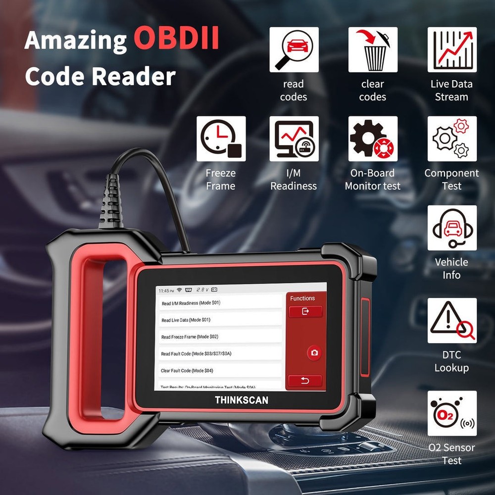 THINKCAR PLUS S7 Code Reader Car Diagnostic Tool ABS SAS SRS OBD2 Scanner
