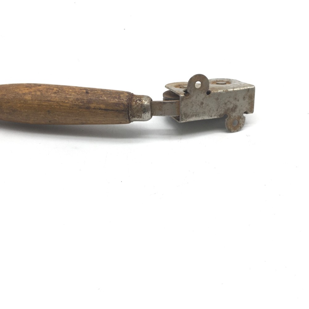 Pull Through Knife Sharpener Wood Handle Mountable Wood Handle Has Rust Vtg USA
