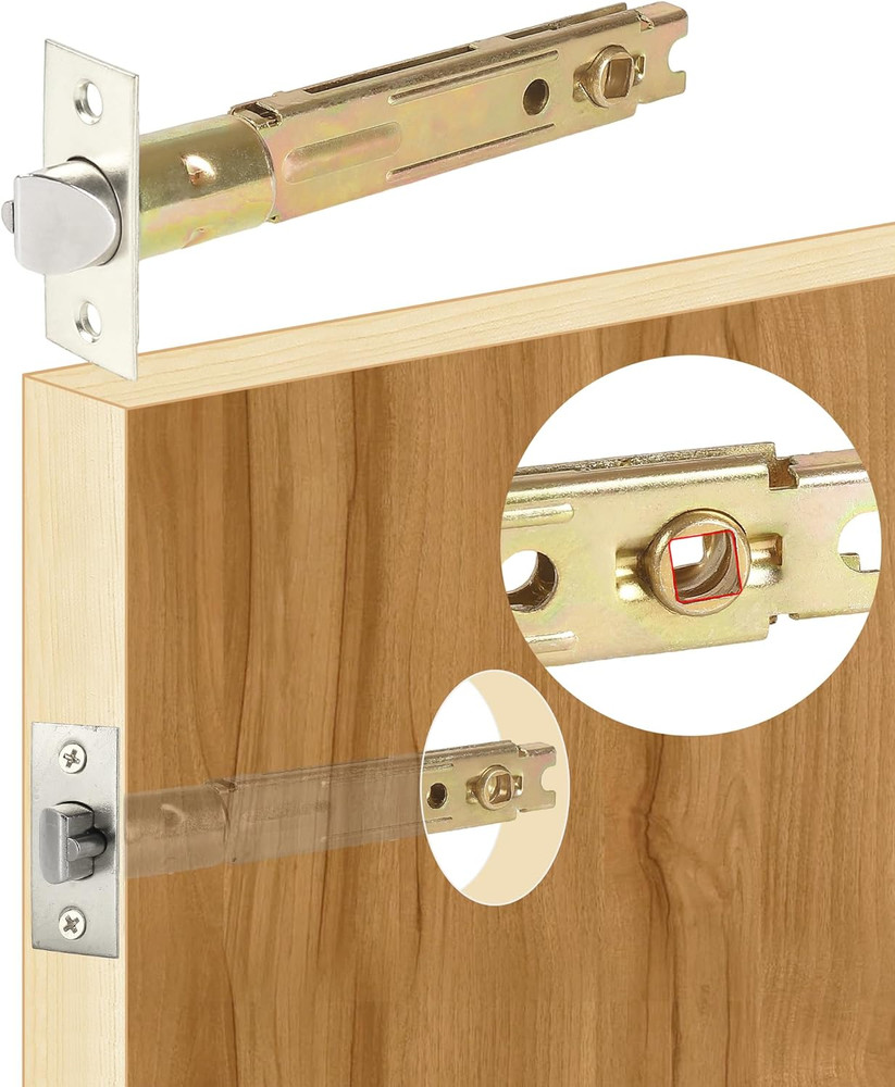 5" Backset Entry Door Latch Fits 19/64" (7.6Mm) Square Interface Knobset, Square