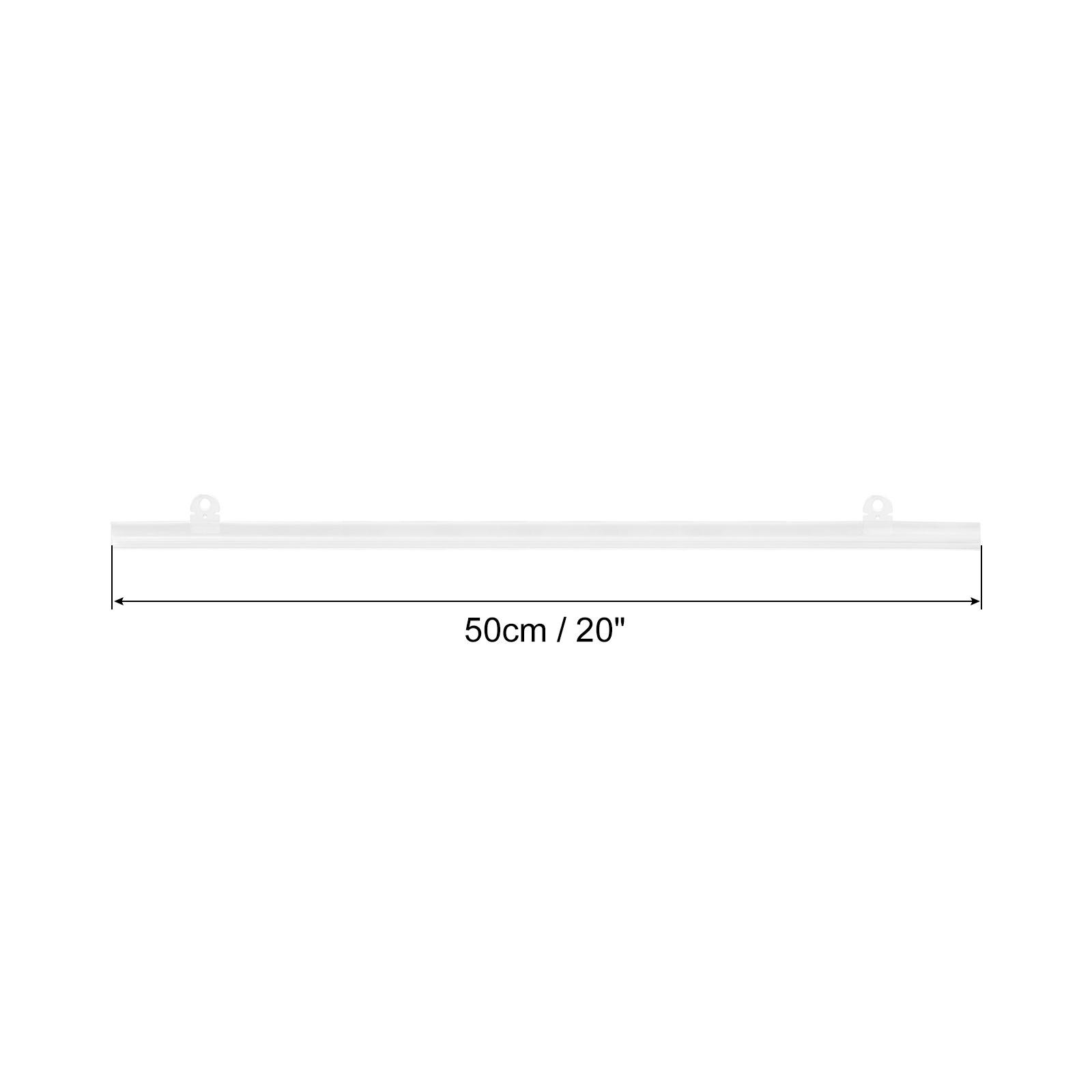 PVC Poster Hanger Rail Strip 50cm/20inch with Clips, 4 Set