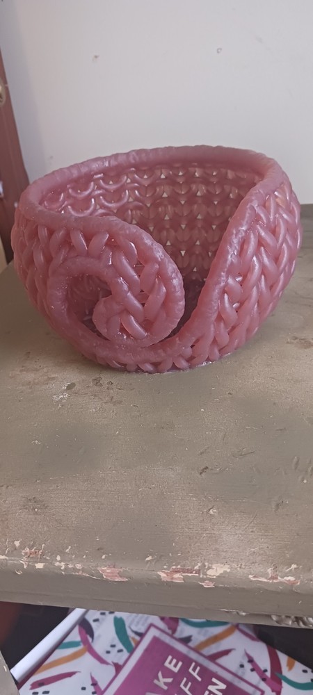 Cute Knit Pattern Yarn Bowl for Crocheting & Knitting  LARGE