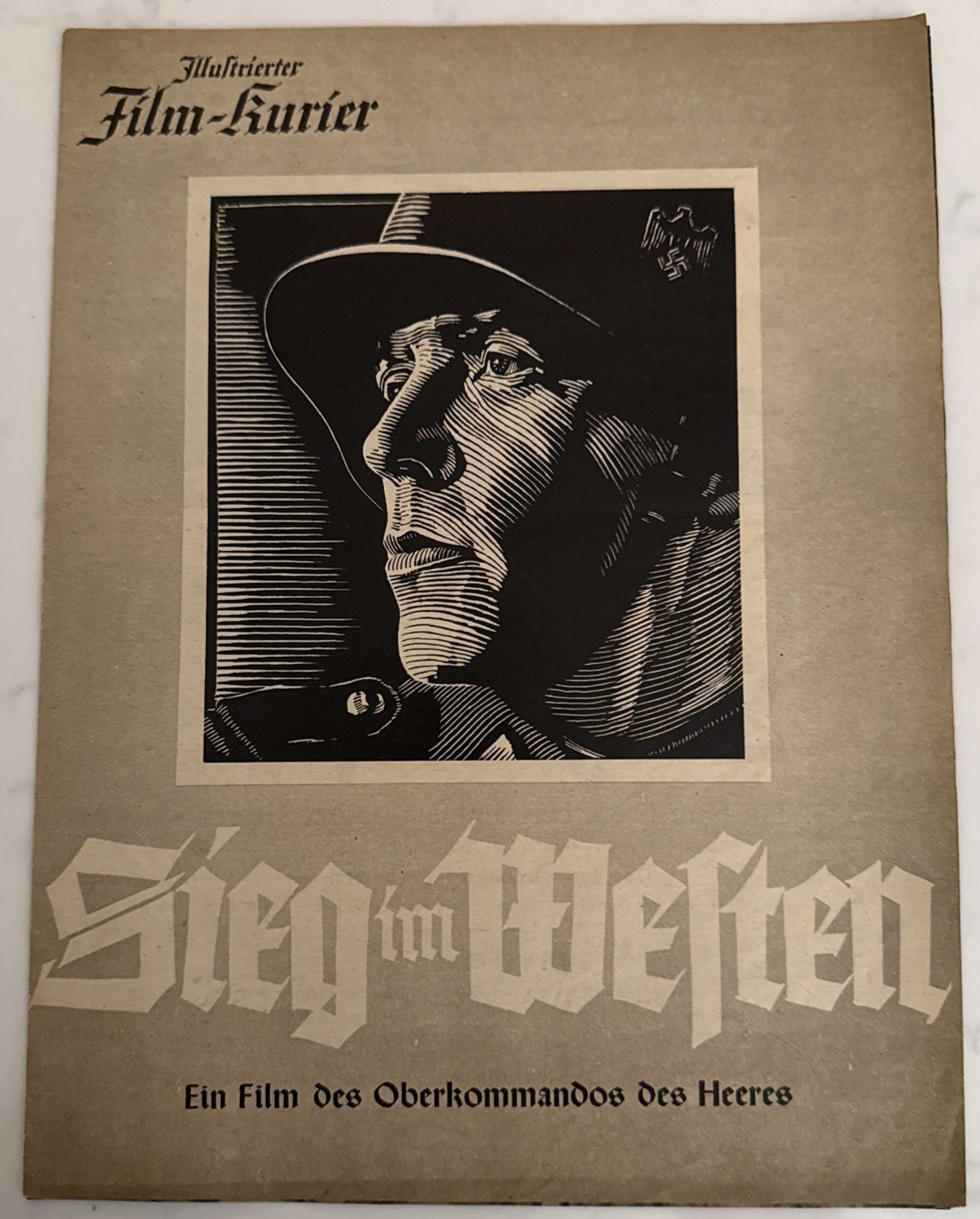 German 1941 WWII Propaganda Illustrierter Film-Kurier Program Sieg im Westen