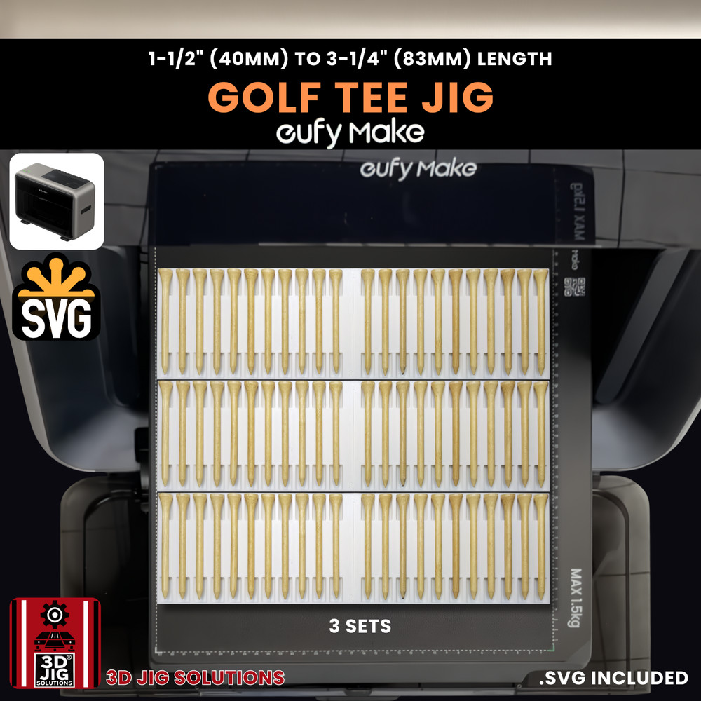 EufyMake E1 UV Printer Jig | Golf Tee Template