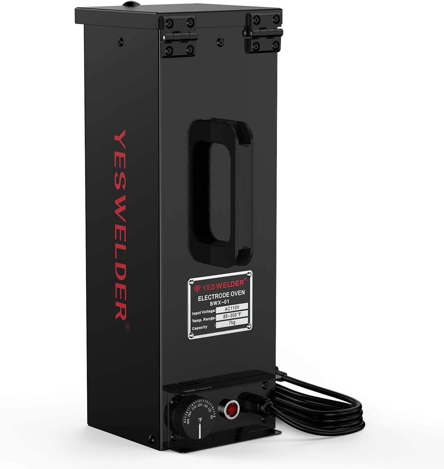 Portable Welding Rod Oven 110V, Temp Control 85-300°F Holds 14" Stick Electrodes