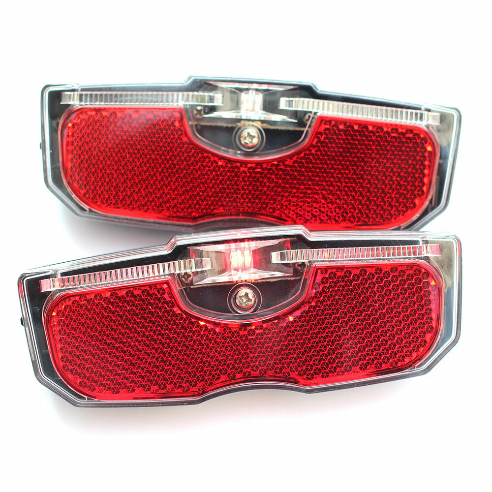 Bike Cycling Bicycle Rear Reflector LED Tail Light Fit For Luggage Rack Acces US