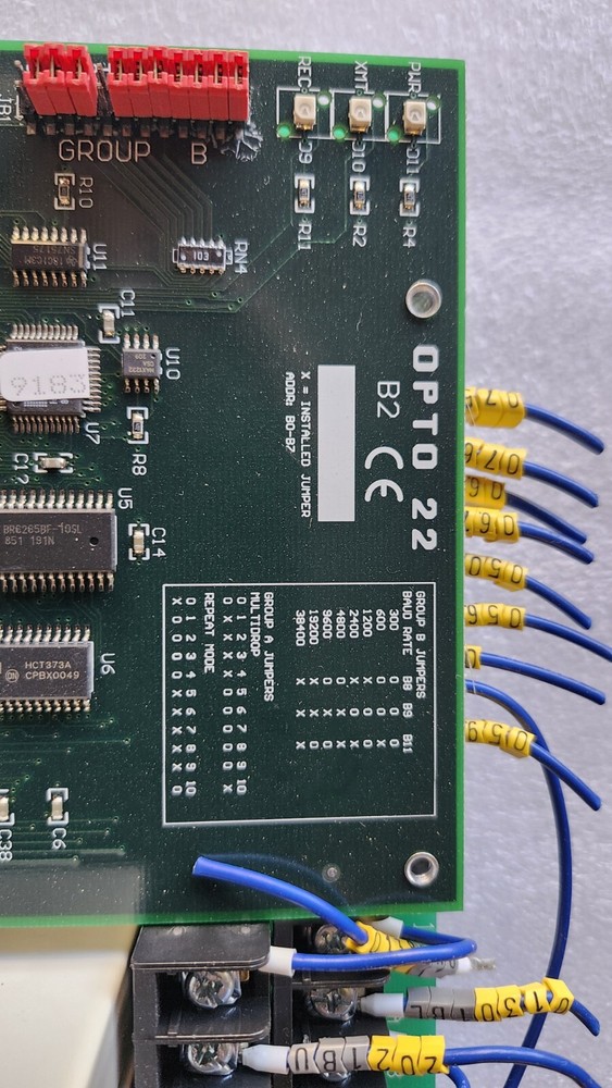 Opto 22 001866D with 7 Modules Circuit Board