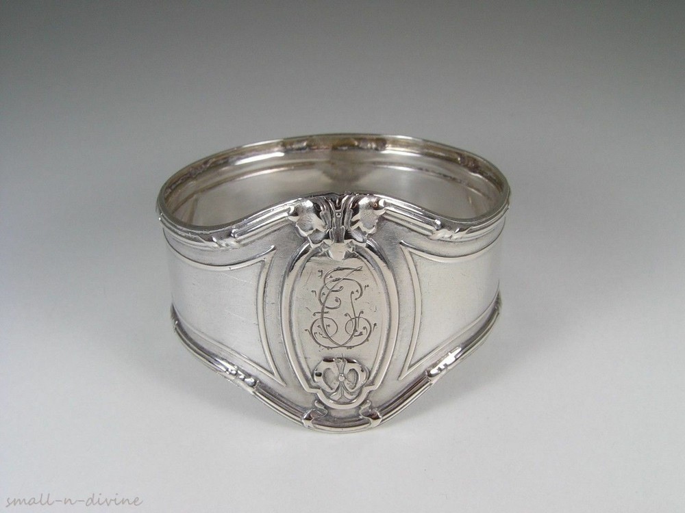 BEAUTIFUL ANTIQUE SOLID SILVER KOCH & BERGFELD NAPKIN RING
