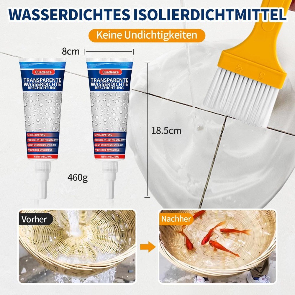 Polyurethane Waterproof Coating, Quadence Invisible Transparent