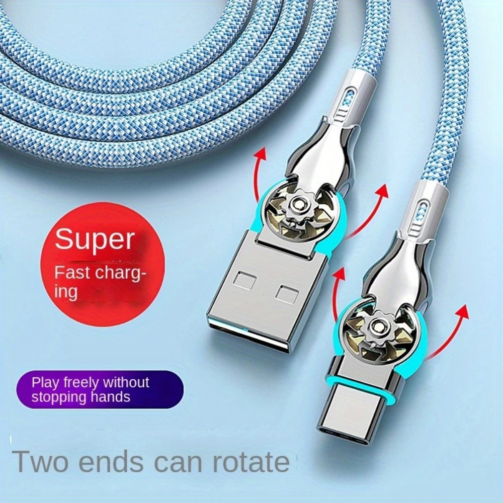 Type-C Double bending rotary fast charging Universal Android Charging Cable