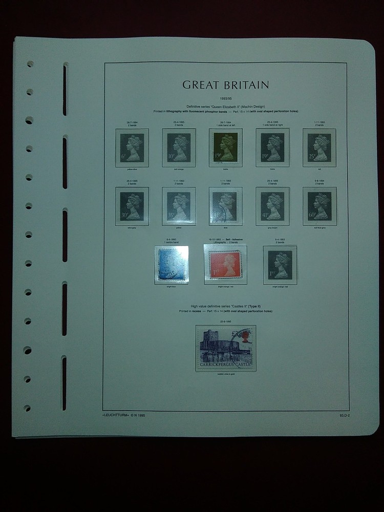 LIGHTHOUSE Hingeless Pages Great Britain Definitive 1993-1999 Used def 1993H