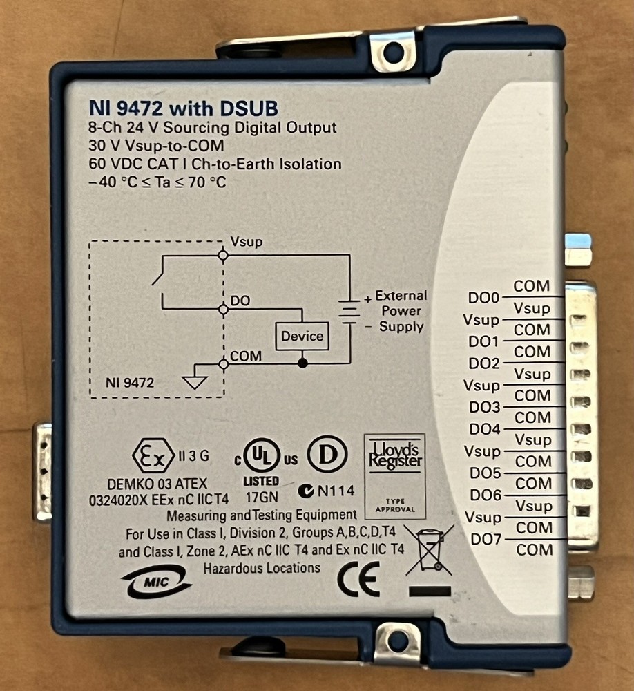 National Instruments NI 9472 cDAQ Digital Output Module, D-Sub