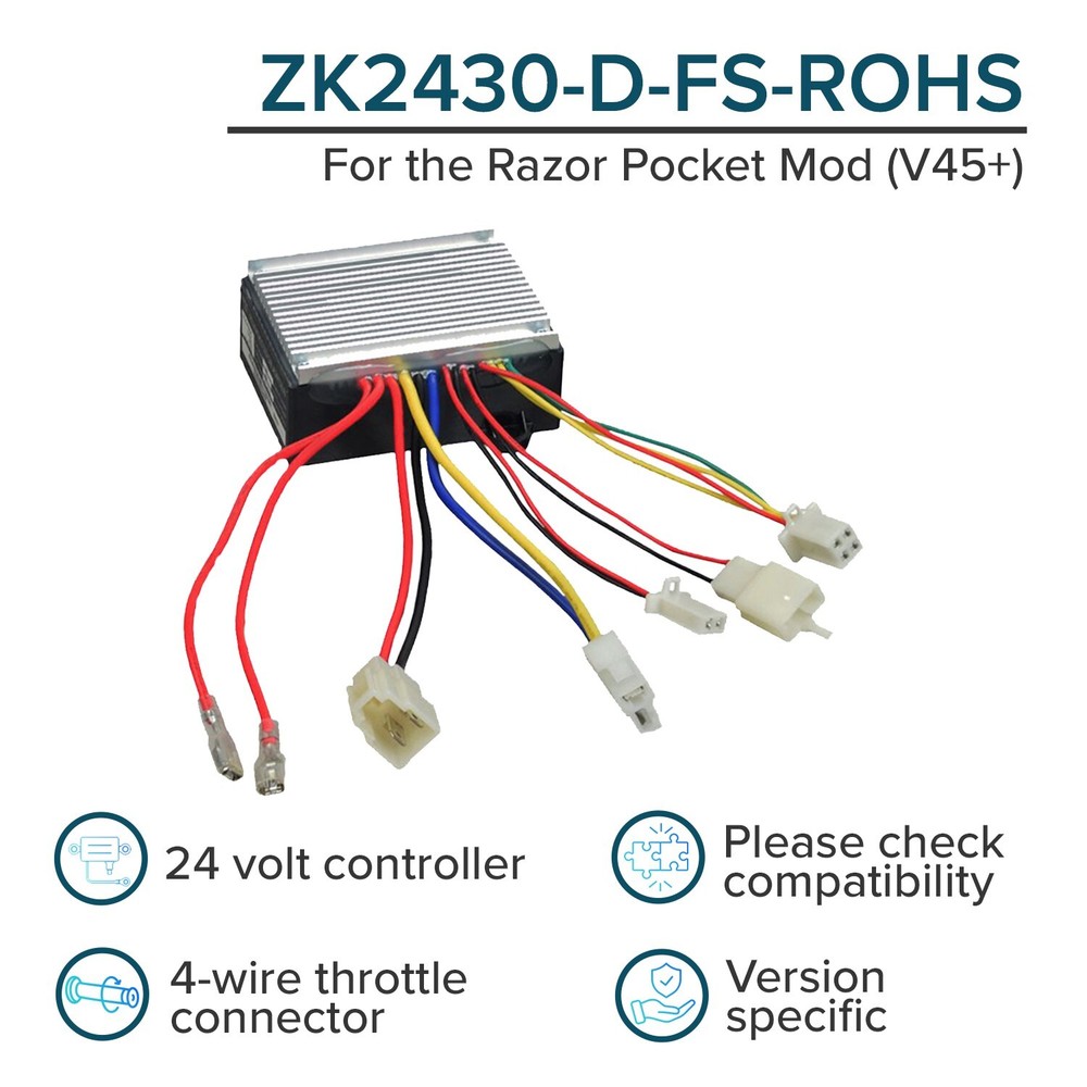 ZK2430D-FS Control Module for Razor Pocket Mod Electric Scooter (Versions 45+)
