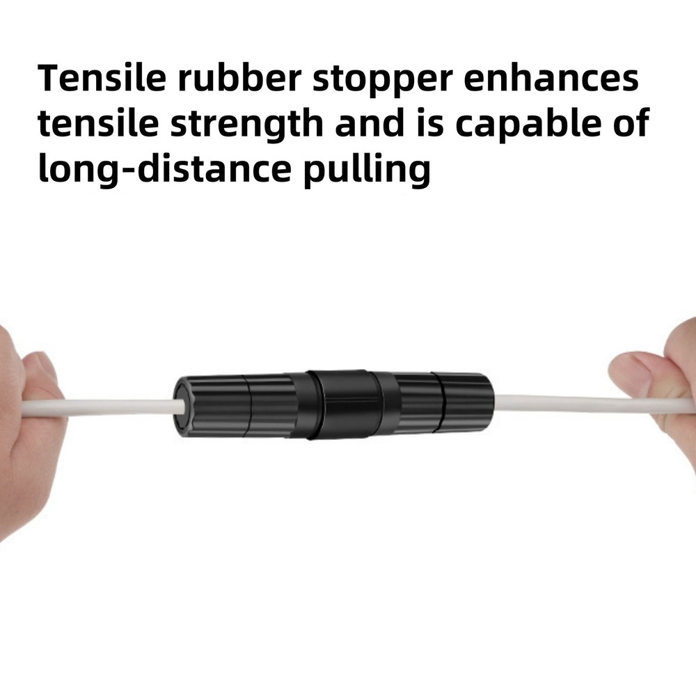 PVC 3x RJ45 Outdoor Shielded Network Ethernet Cable Extender Coupler