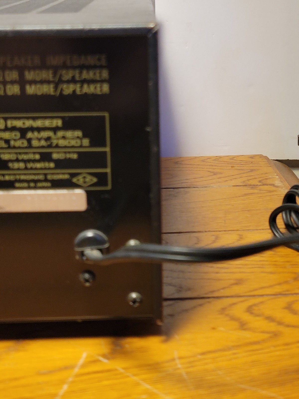 VTG PIONEER STEREO AMPLIFIER MODEL NO. SA – 7500 II/ TESTED AND WORKING GREAT!