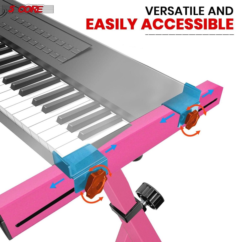 5 CORE Keyboard Stand Riser Z Style Height Width Adjustable Portable Heavy Duty