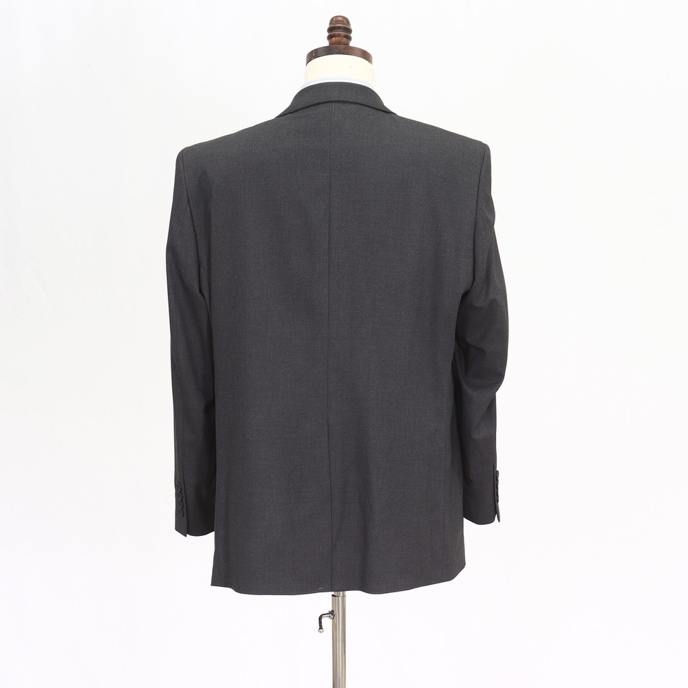 Haggar 44R Gray Sport Coat Blazer Jacket Solid 2B Polyester