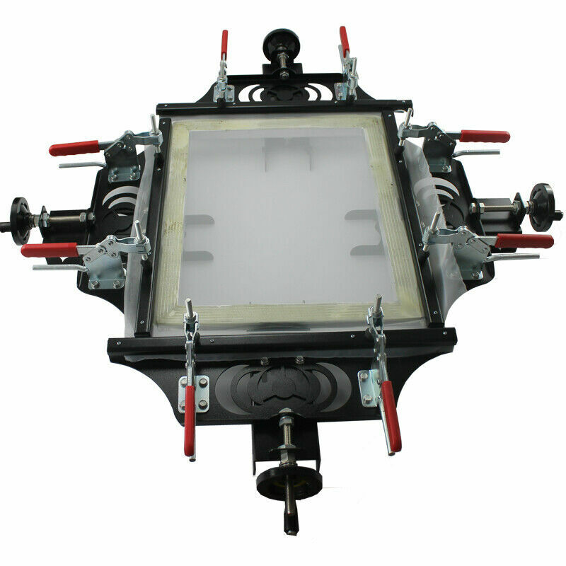 Updated Full Set 4 Color 2 Station Silk Screen Printing Kit Machine & Press Tool