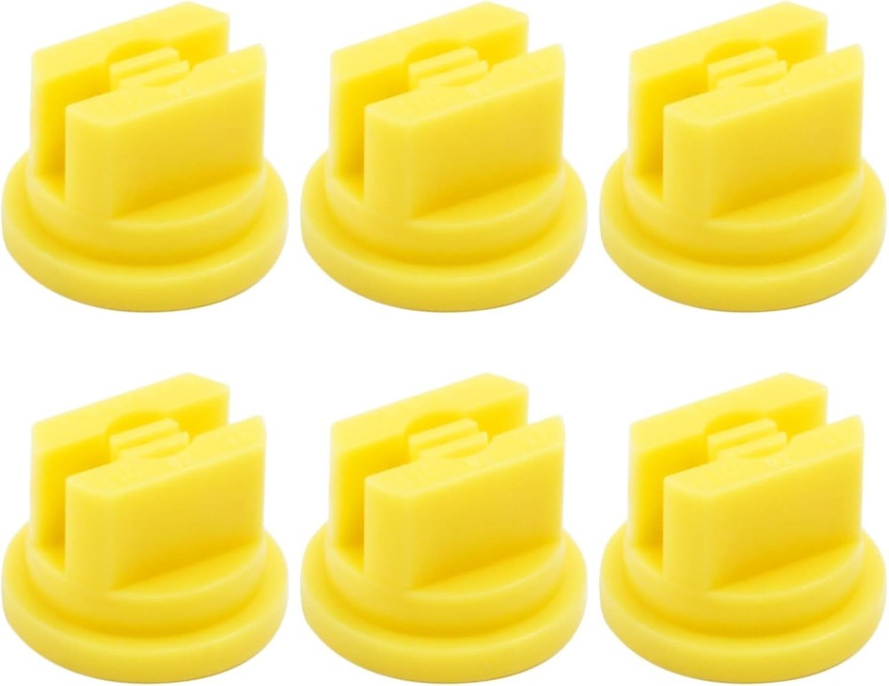 6Pcs Flat Fan Spray Nozzles - 110° Plastic Atomizing Tips for Precision Spraying