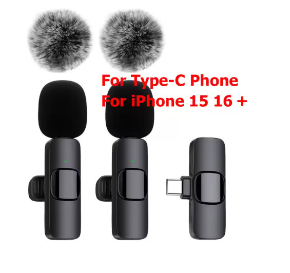 Mini Wireless Microphone (2 Lavalier Microphone)