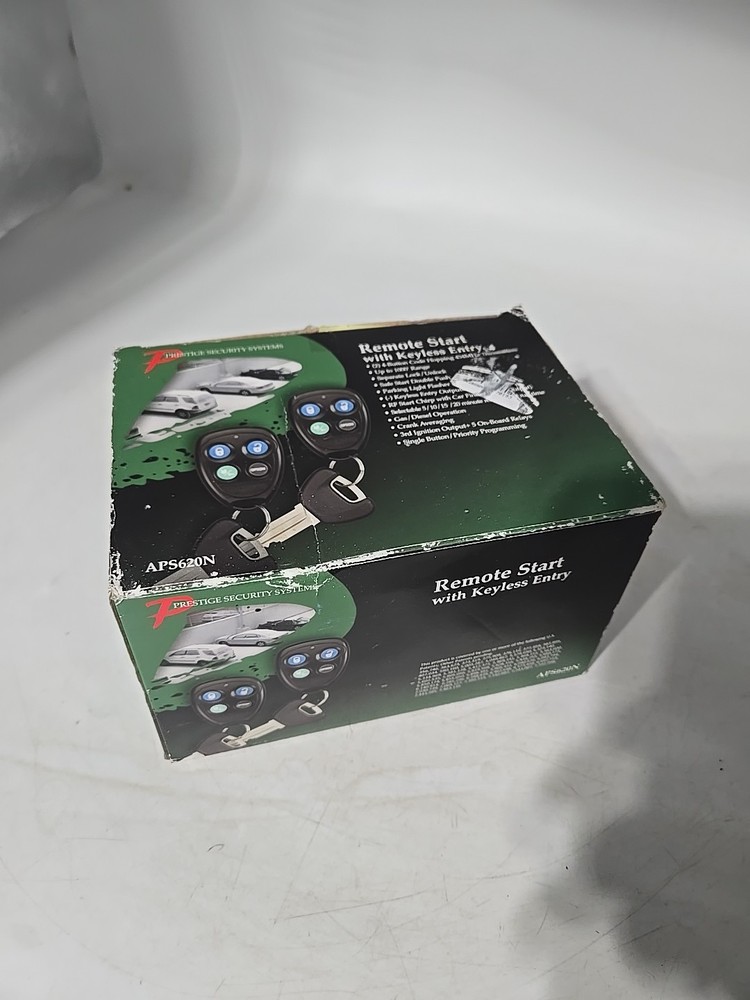 Prestige Security System Remote Start With Keyless Entry APS620N Complete 2 Fobs