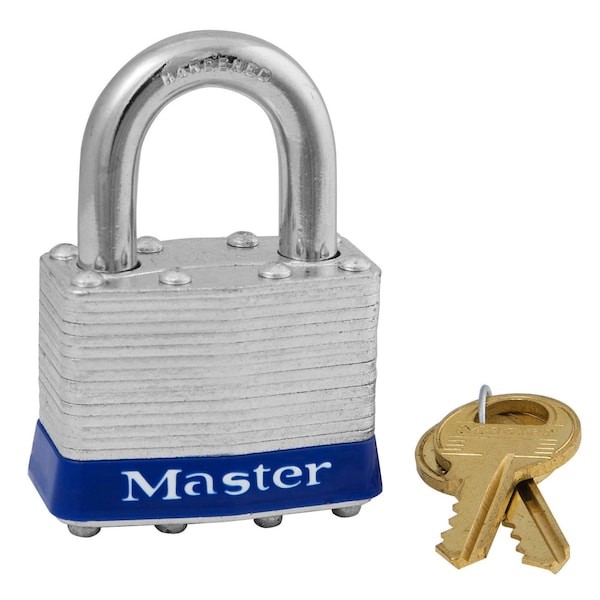 Master Lock 1Up Padlock, Keyed Alike, Standard Shackle, Rectangular Steel Body,