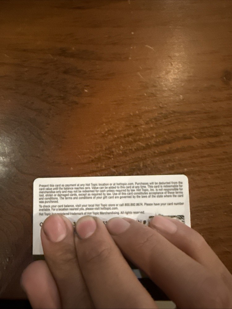 Hot Topic Gift Card $75 Value