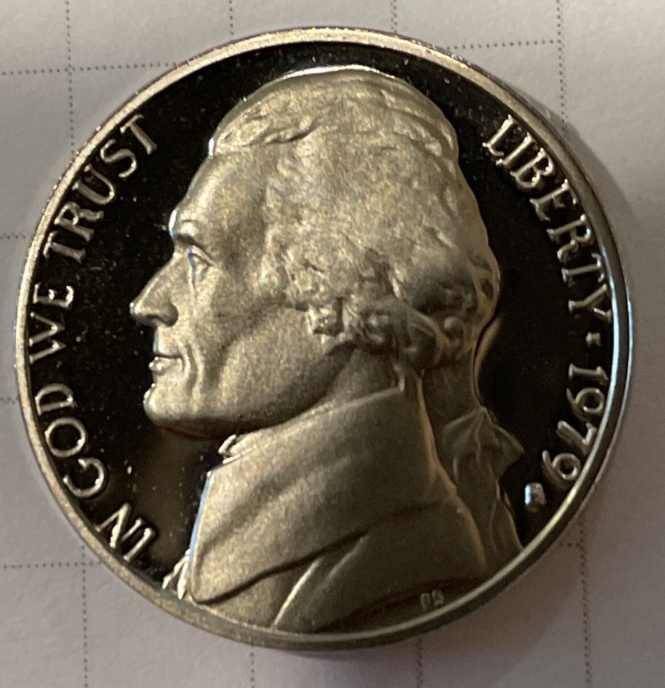 1979 S Proof Jefferson Nickel - Five Cent Coin from Proof Set