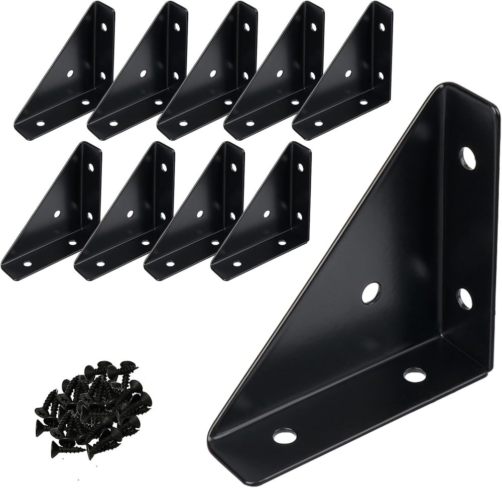 10 Pack Triangle Corner Braces Bracket 2.55'' - Metal Angle Shelf Connector B...