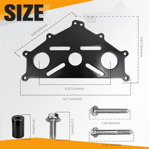 Engine Stand Adapter Plate Compatible with Chevy LS1 LS2 LS3 LS6 Duramax Black