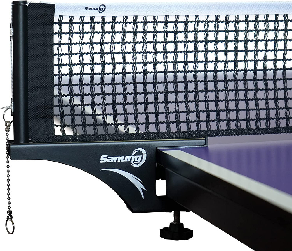 S405 Thickened Table Tennis Net and Post Set, Professional Foldable High Duty Pi