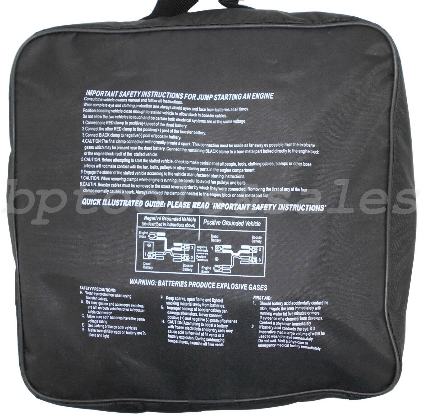 20 Ft 4 Gauge Heavy Duty Booster Cable Jumping Start Cables Power Jumper w/Pouch