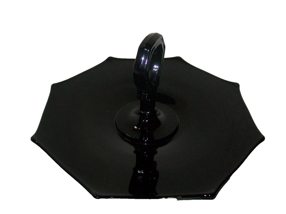 Black Amethyst Center Handled Server