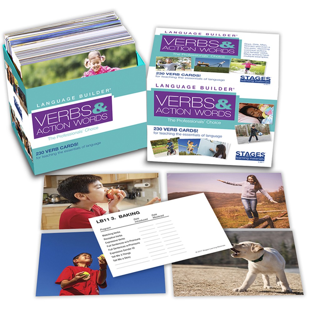 STAGES LEARNING MATERIALS SLM011 Language Builder Picture Cards Verbs