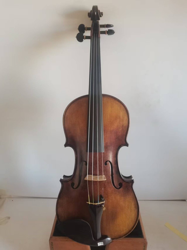 Master 4/4 violin Stradi model 1pc Solid flamed maple back spruce top 0056