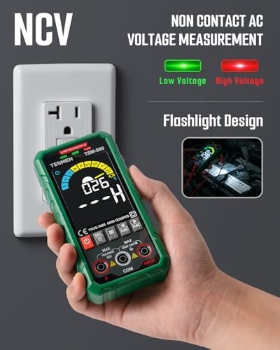 Digital Multimeter TRMS 6000 Counts Voltage Tester NCV Temperature Capacitance