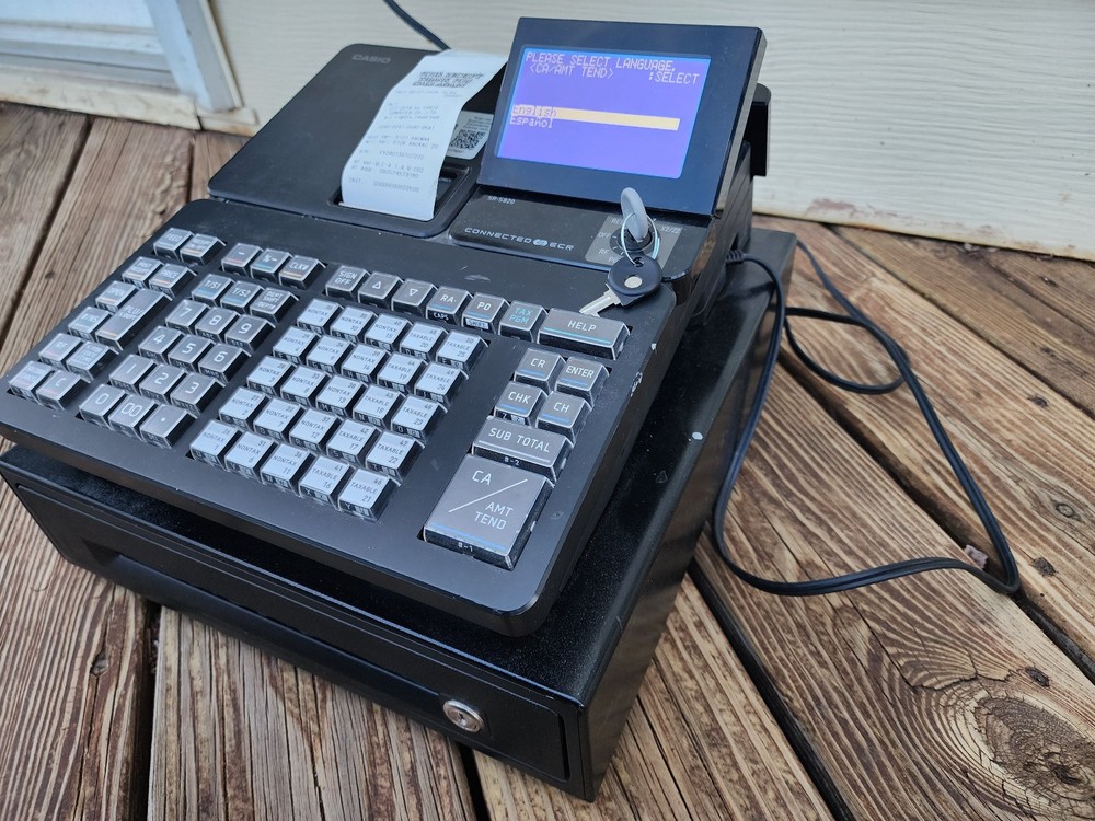 Casio SR-S820 Cash Register. Working. Operator and Programming Keys.