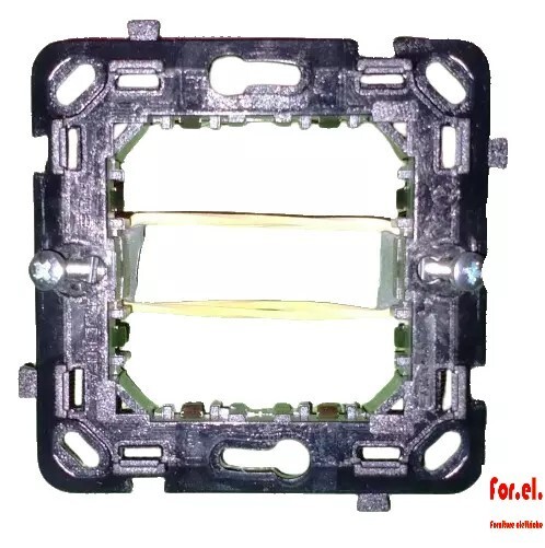 FEB 14602 - 2 Module Bracket with Bikes and Screws for Round Box, FLEXI Series