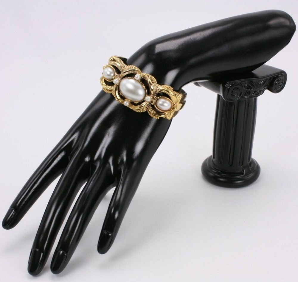 Ravana Signed Hinged Cuff Bracelet