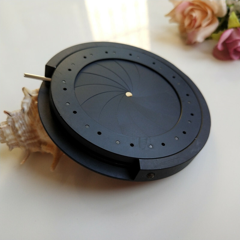 Adjustable Aperture 3-52mm Iris Diaphragm M4 Thread With Supporting Bracket