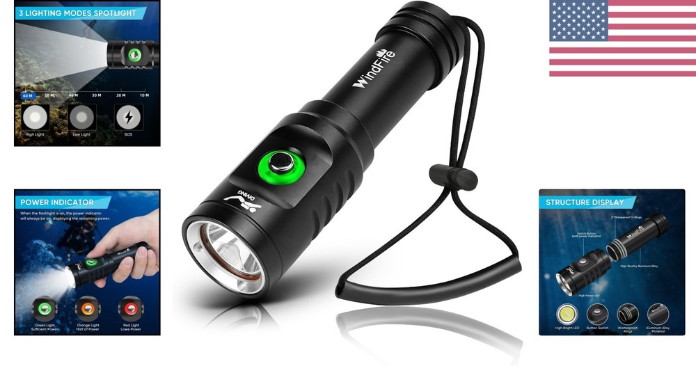 Multi-Functional Underwater Light - 3 Modes For Diving, Photography, and More