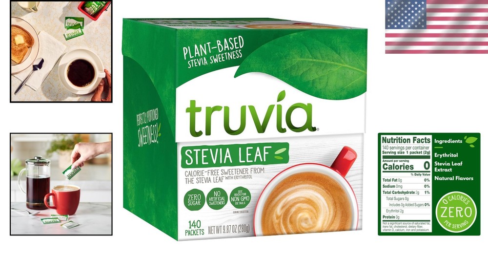 Natural Stevia Leaf Packets (140 Count) - Guilt-Free Sweetening Solution