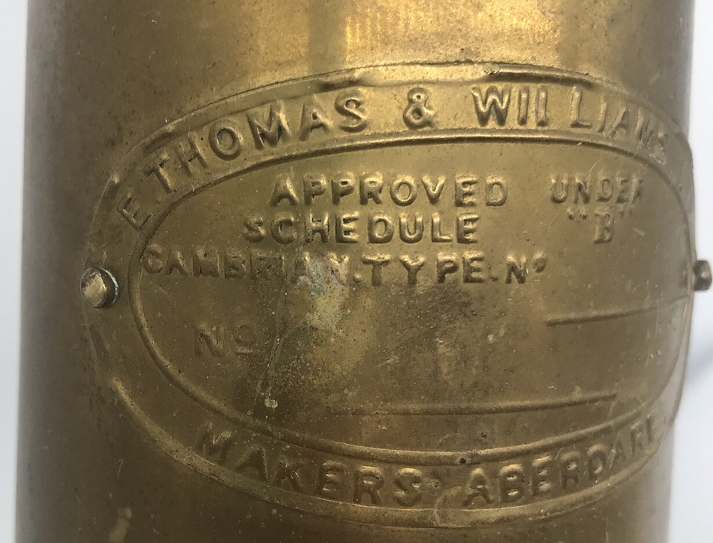 Miners Davy Yacht Lamp Solid Brass E Thomas & Williams Ltd Cambrian