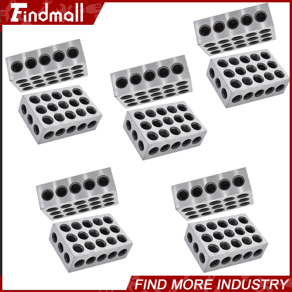 5 MATCHED PAIRS ULTRA PRECISION 1-2-3 BLOCKS 23 HOLES .0001" MACHINIST 123
