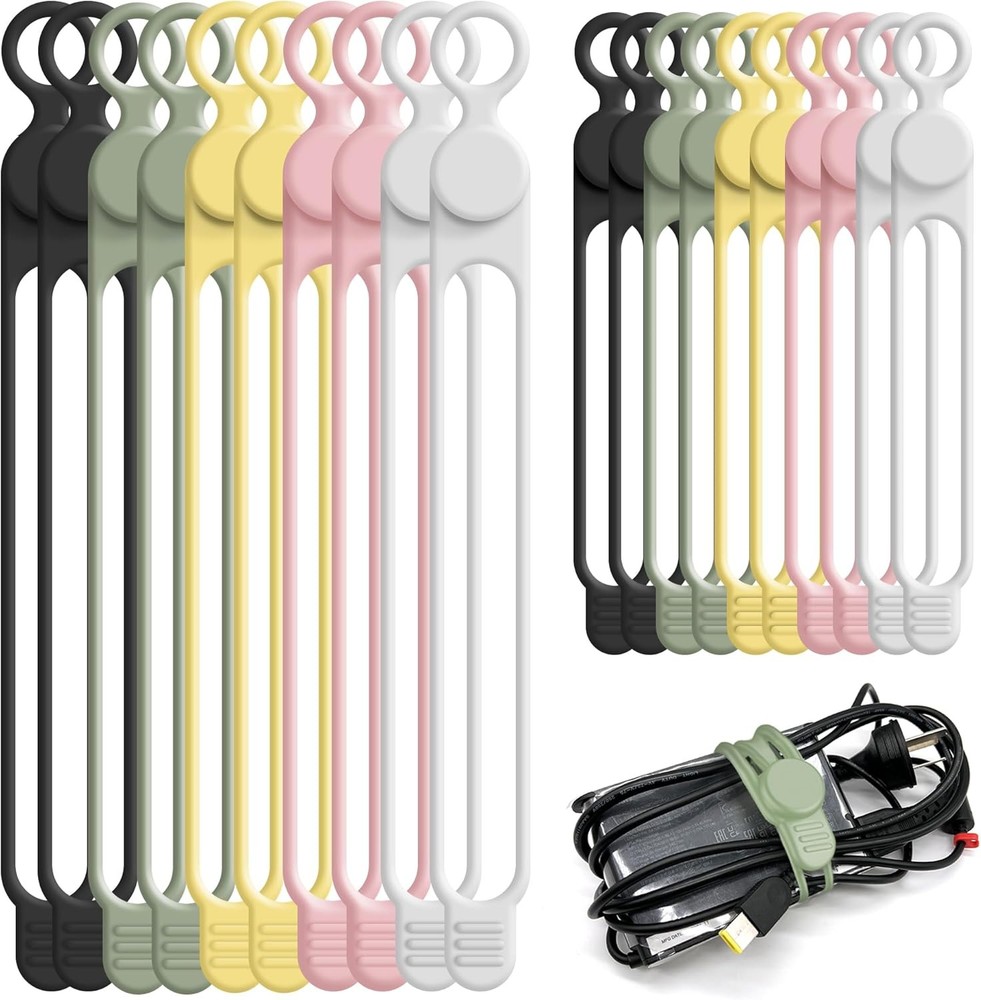 Reusable Silicone Cable Ties Organizer