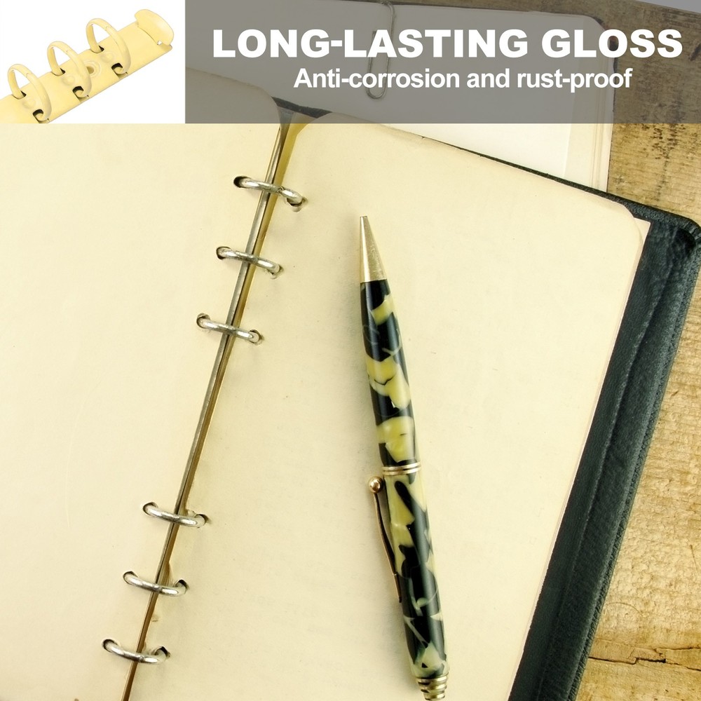 A6 Ring Binder Mechanisms, 4 Set 6-Hole Replacement Binder Planner, Yellow