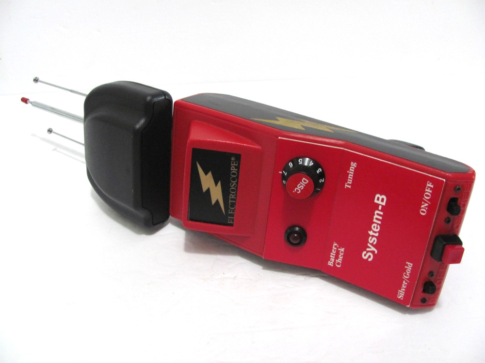 ELECTROSCOPE SYSTEM B LONG RANGE GOLD & SILVER METAL DETECTOR As Is