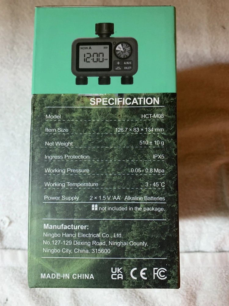 3-Outlet Water Timer Independent Control Program Digital Garden Sprinkler