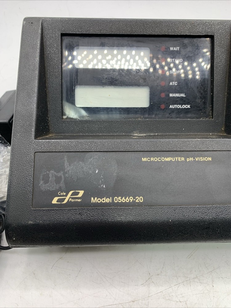 COLE PARMER MICROCOMPUTER PH-VISION MODEL 05669-20 PH METER 607 1N See Pics