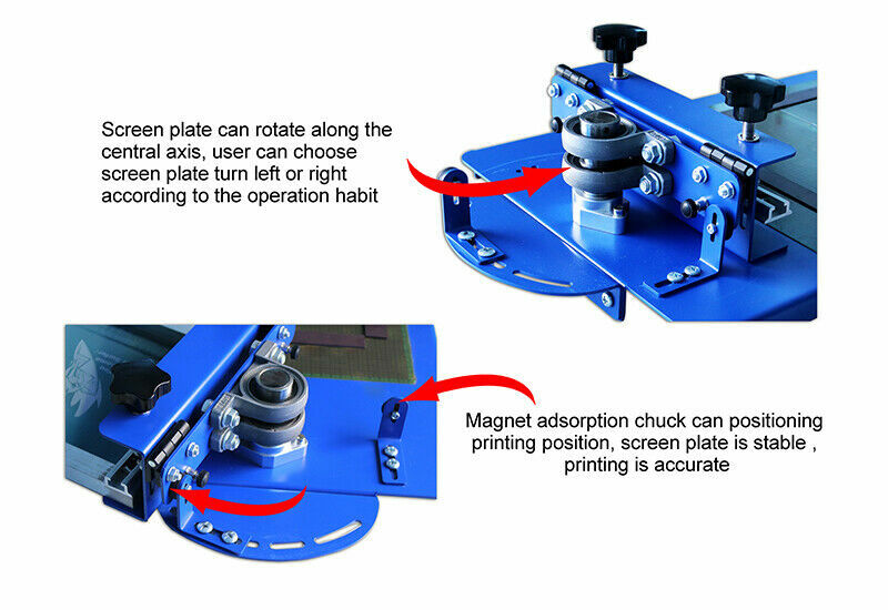 1pc Universal Head Shaking One Color Spinning Screen Printer Two Directions New